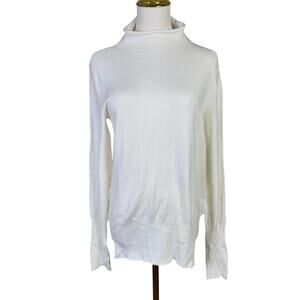 French Connection Mock Neck Longsleeve Pullover Ribbed Sweater US Women's M